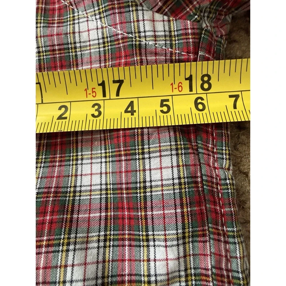 Polo Ralph Lauren Long Sleeve Button Down Shirt Logo Red Plaid Boys Large JBHS